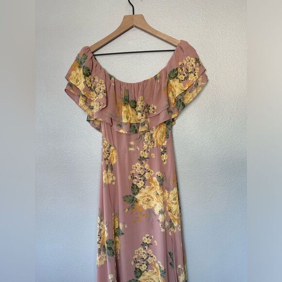 NWT** Reformation Abelia Dress- Gwenyth Maxi Size 6 Pink - Picture 7 of 15